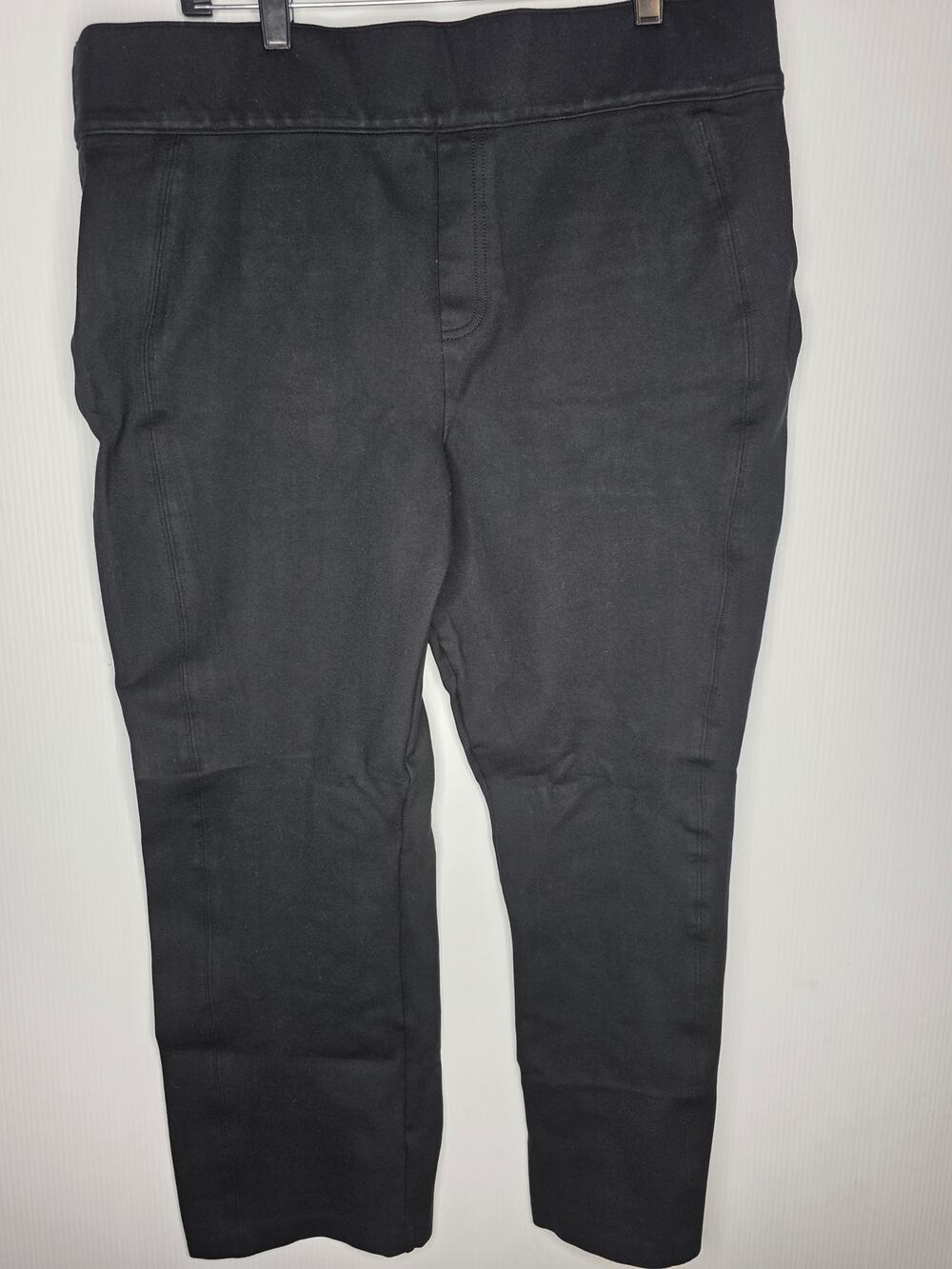 Spanx Size 2X Petite Black Pull-On Ankle Pants Slimming Business Casual